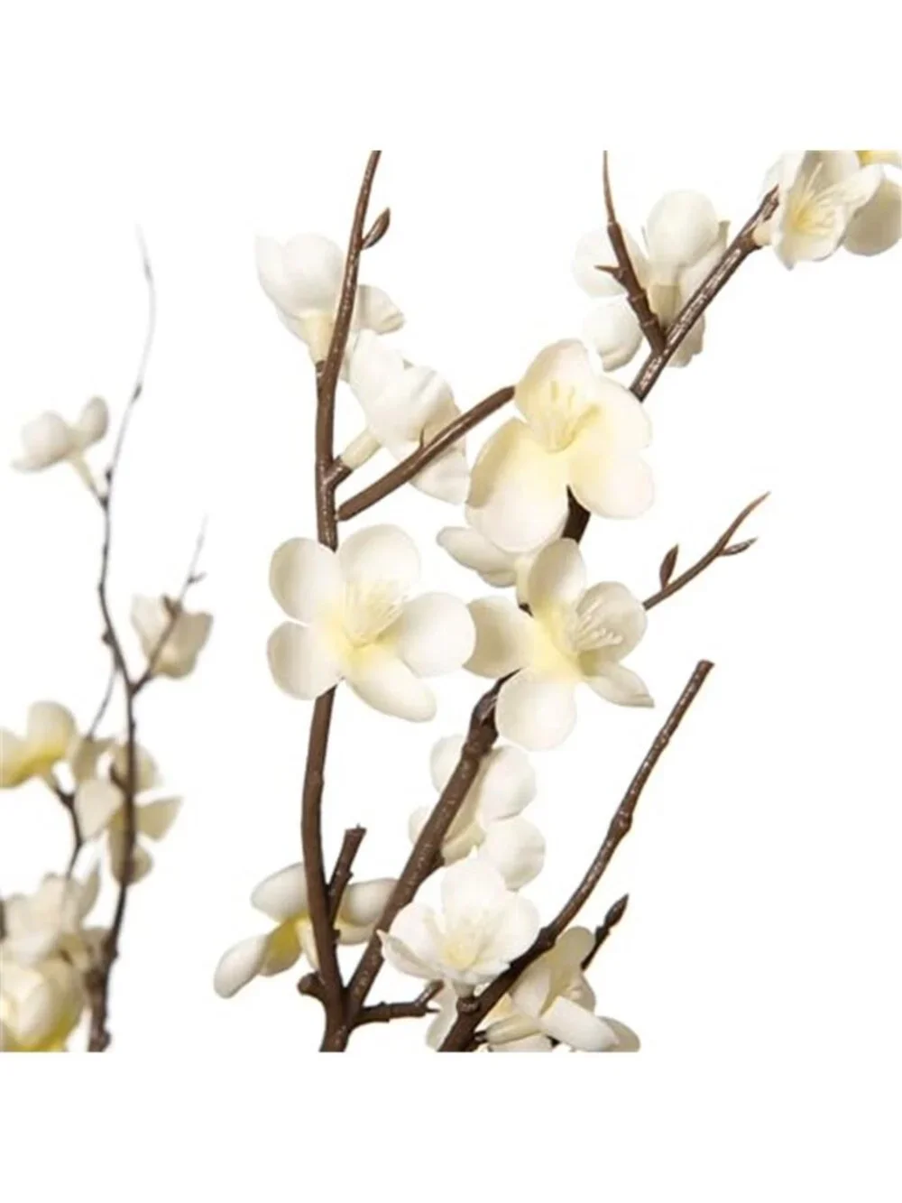 Artificial Cherry Blossom Branches Silk Flowers Tall Vase Home Decor White